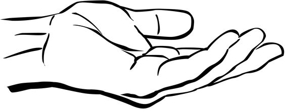(outstretched hand clip art)